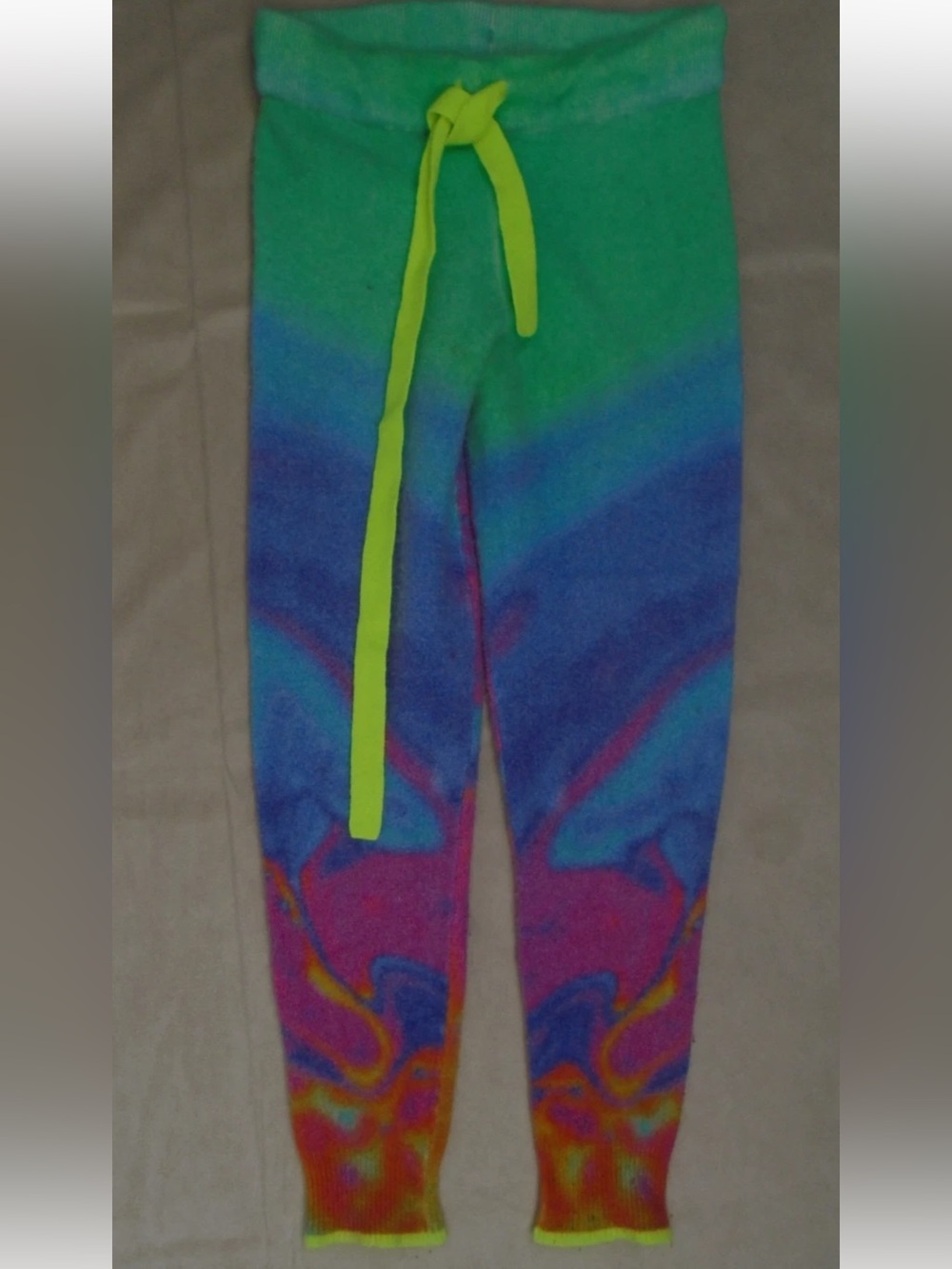 Womens Brodie Fine Cashmere100% Tie Dye Colorful Sweatpants Joggers S/Med